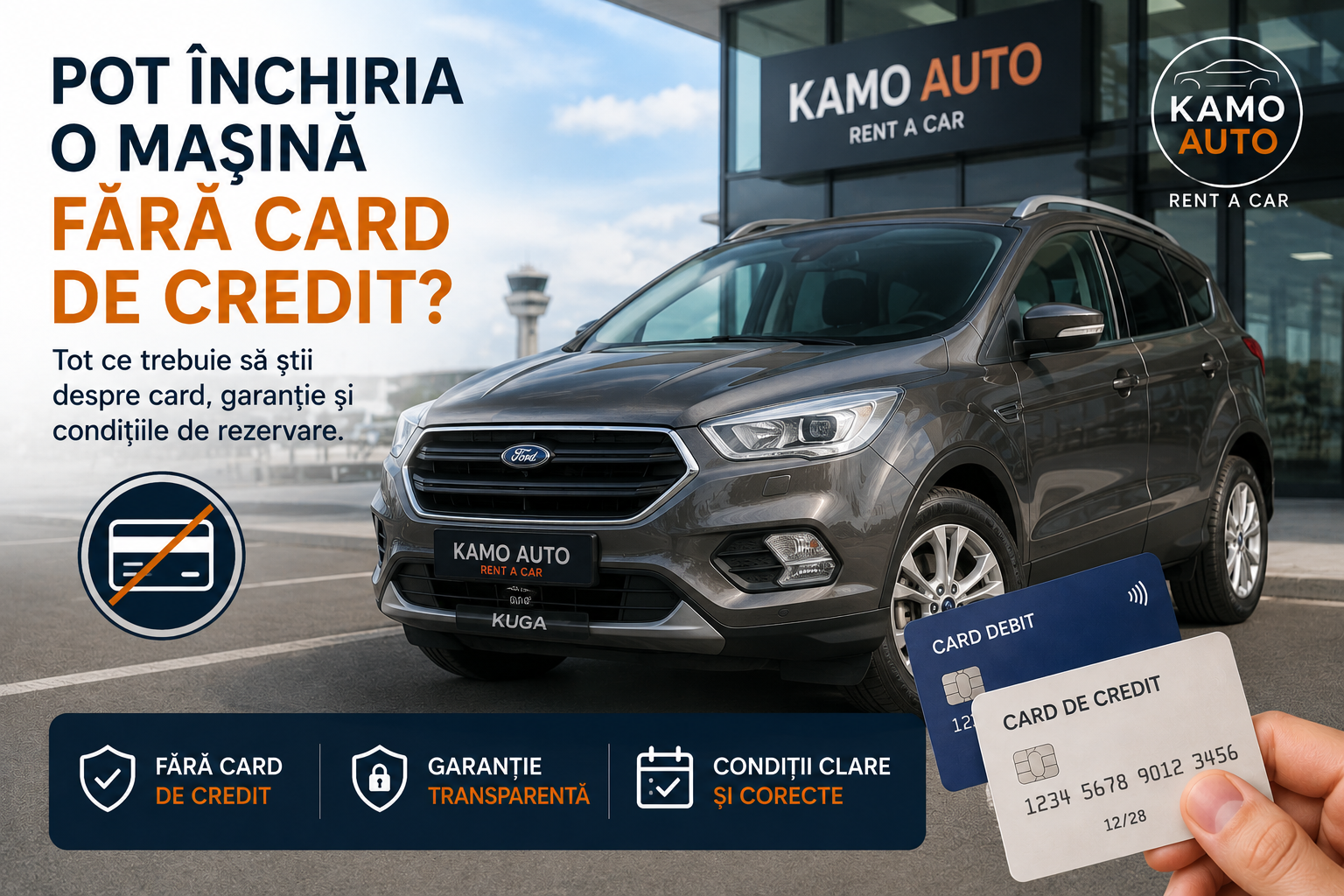 Închirierea unei mașini fără card de credit - Kamo Auto