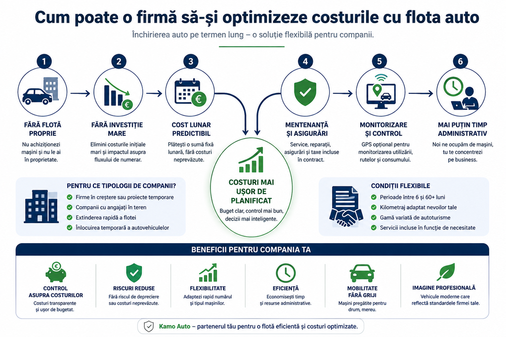 Închirieri auto pe termen lung București - optimizarea costurilor flotei pentru firme